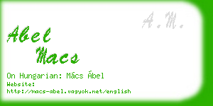abel macs business card